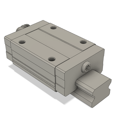 AIRTAC LOW PROFILE RAIL ASSEMBLY<br>LSD 15MM, SQUARE MOUNT, NORMAL BODY, RAIL L = 1000MM, STANDARD PRELOAD, HIGH ACCURACY, QTY: 1 BLOCK